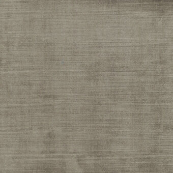 Woven fabric sample, gray-brown tone, linear texture with vertical lines, matte finish, “turri > fabric cat. f > 696 a” text overlay.